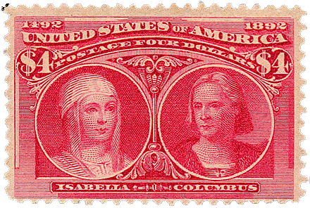 La primera vez que una mujer apareció en un Sello de los Estados Unidos fue en 1893.

Esa mujer fue la reina española Isabel La Católica.

Fue un homenaje a una de las mujeres más relevantes en la historia del mundo por la Exposición Mundial de Chicago.