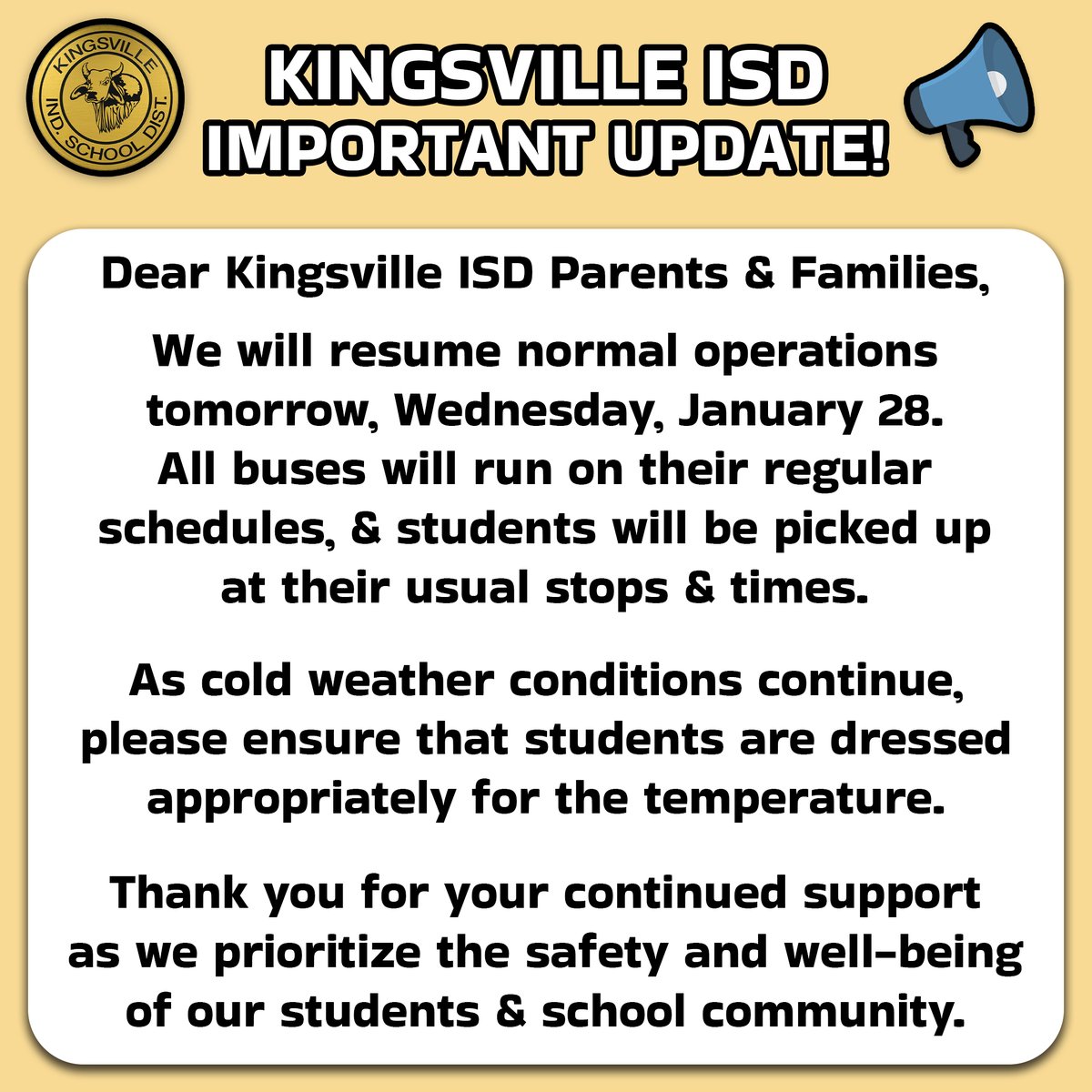 Kingsville ISD tweet media