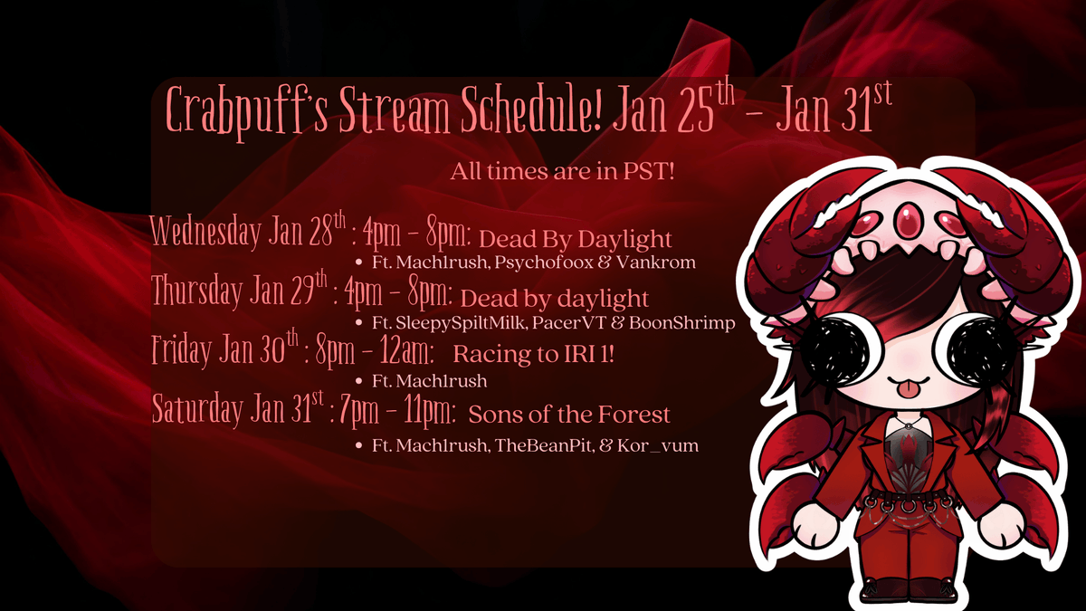 schedule for this week! i'm late,, again,, teehee