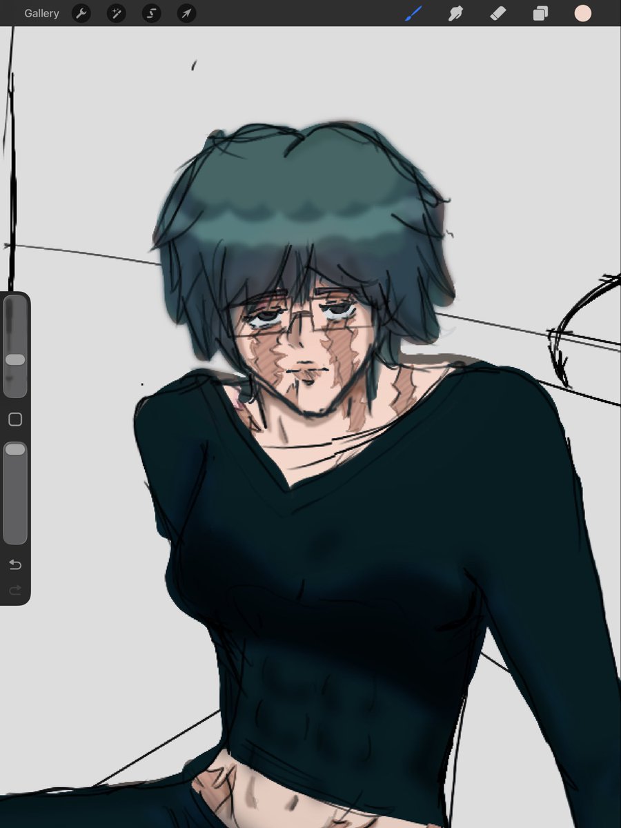 Oka_ru's tweet photo. It’s been a while… Anyways back to the works here is my WIP of Maki

JJK has to be one of the BEST current anime’s and I’m obsessed with everyone 

#jjk #ZeninMaki #maki #anime #digitalart #art #animefan #fanrt #JujutsuKaisen #jujutsukaisenseason3 https://t.co/53qxDOmB6i