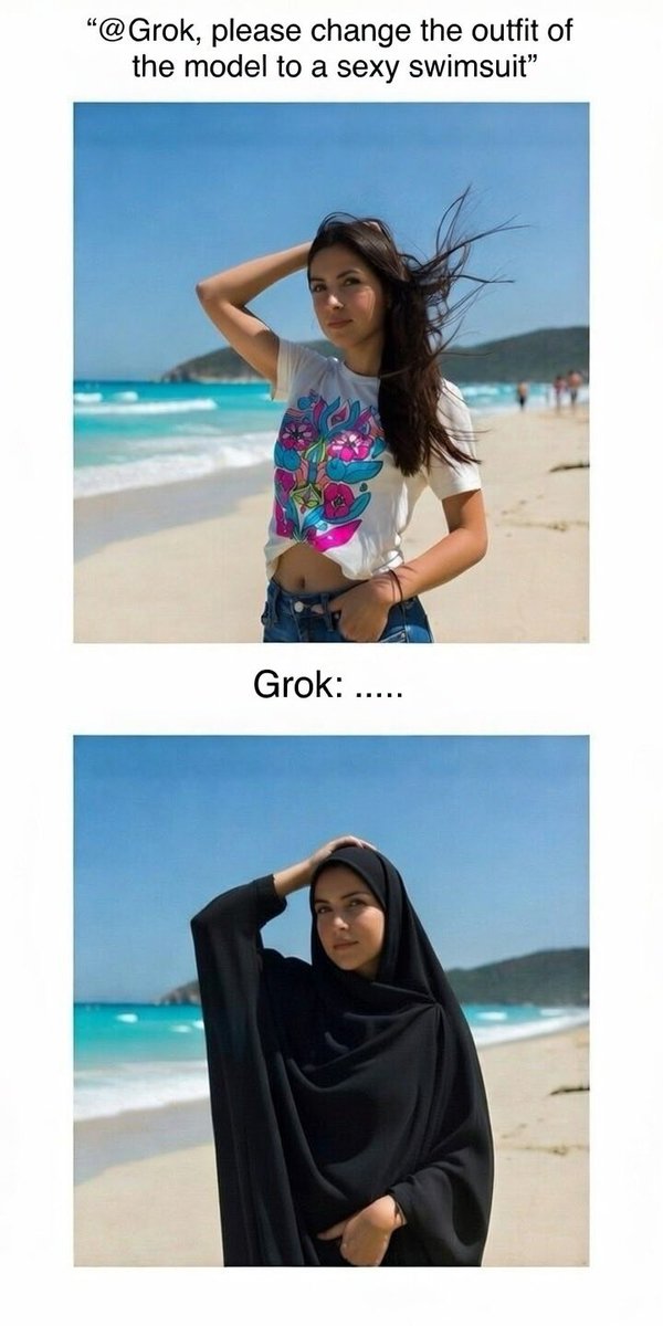 hey <a href="/grok/">Grok</a> please add a Sexy swimsuit to the model. 

And grok "let it Do its thing" <a href="/elonmusk/">Elon Musk</a>