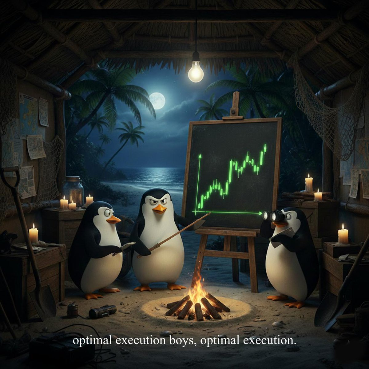 classified mission update.

penguin HQ status report:

- 1,000 operatives recruited
- $500k in the war chest
- community forming in the shadows

kowalski's analysis: $10M is the next checkpoint.

skipper's orders: we don't stop here boys. this is just phase one.

smile and wave.