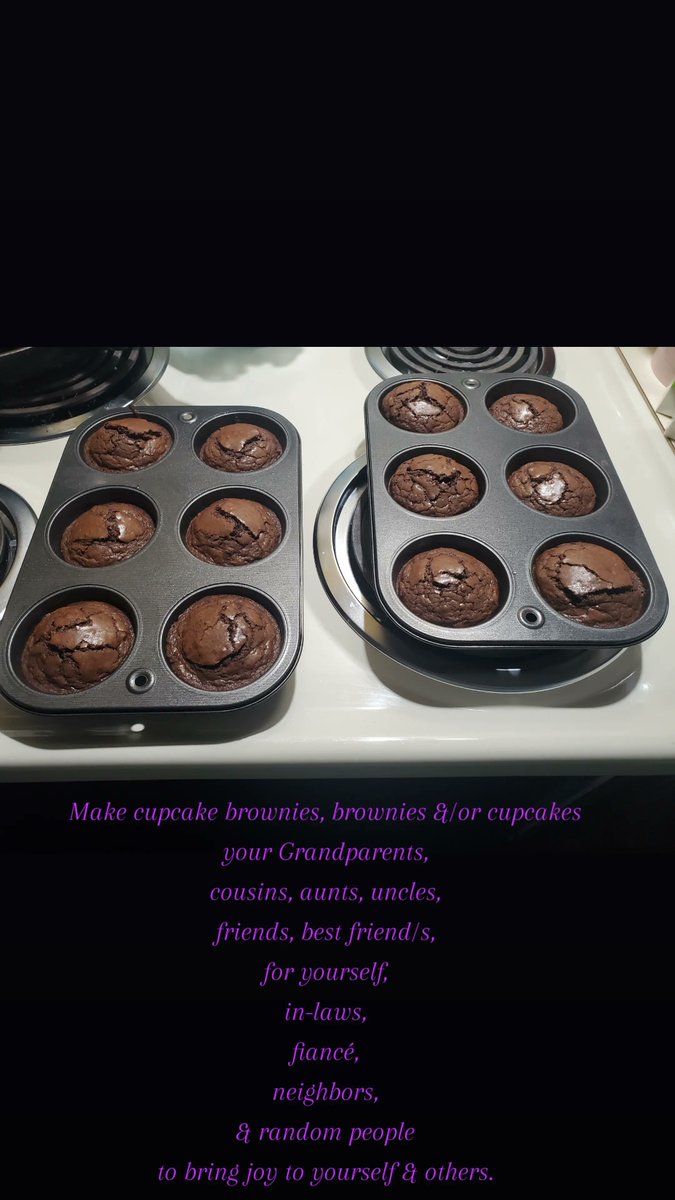 JeanneneGBurns's tweet photo. #Snacks #Baking #Chocolate #Brownies #Cupcakes #BrownieCupcakes #SharingIsCaring #HelpOthers #Encouragement #Bonding #BondingTime #HowToCare #HowToShare #HowToBeBetter #MakeADifference #Relationships #Friendships #JeanneneTok #ChristmasTok #Love #MentalHealth #Health #MentalHelp https://t.co/rEJj6TLJnA