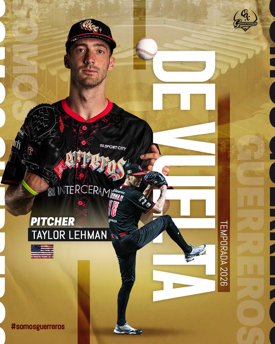 ¡El "bombero" está de vuelta! 🔥
Anunciamos oficialmente la continuidad del zurdo Taylor Lehman para la temporada 2026. ⚾️
Tras un 2025 dominante con una efectividad de 3.78 y un sólido WHIP de 1.14, Taylor regresa para seguir apagando el fuego en el bullpen zapoteca. Su brazo de