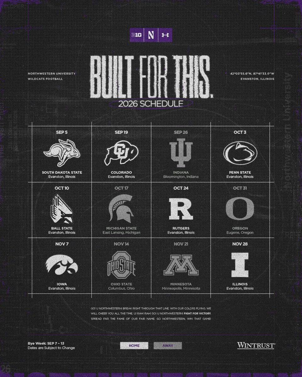 Northwestern Football tweet media