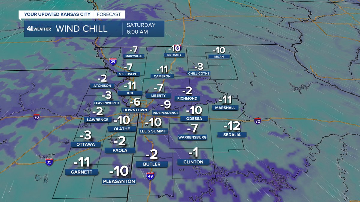WesWeather's tweet image. More brutal cold on the way!

Another shot of Arctic air brings in sub-zero wind chills on Saturday morning.
#mowx #kswx #kcwx