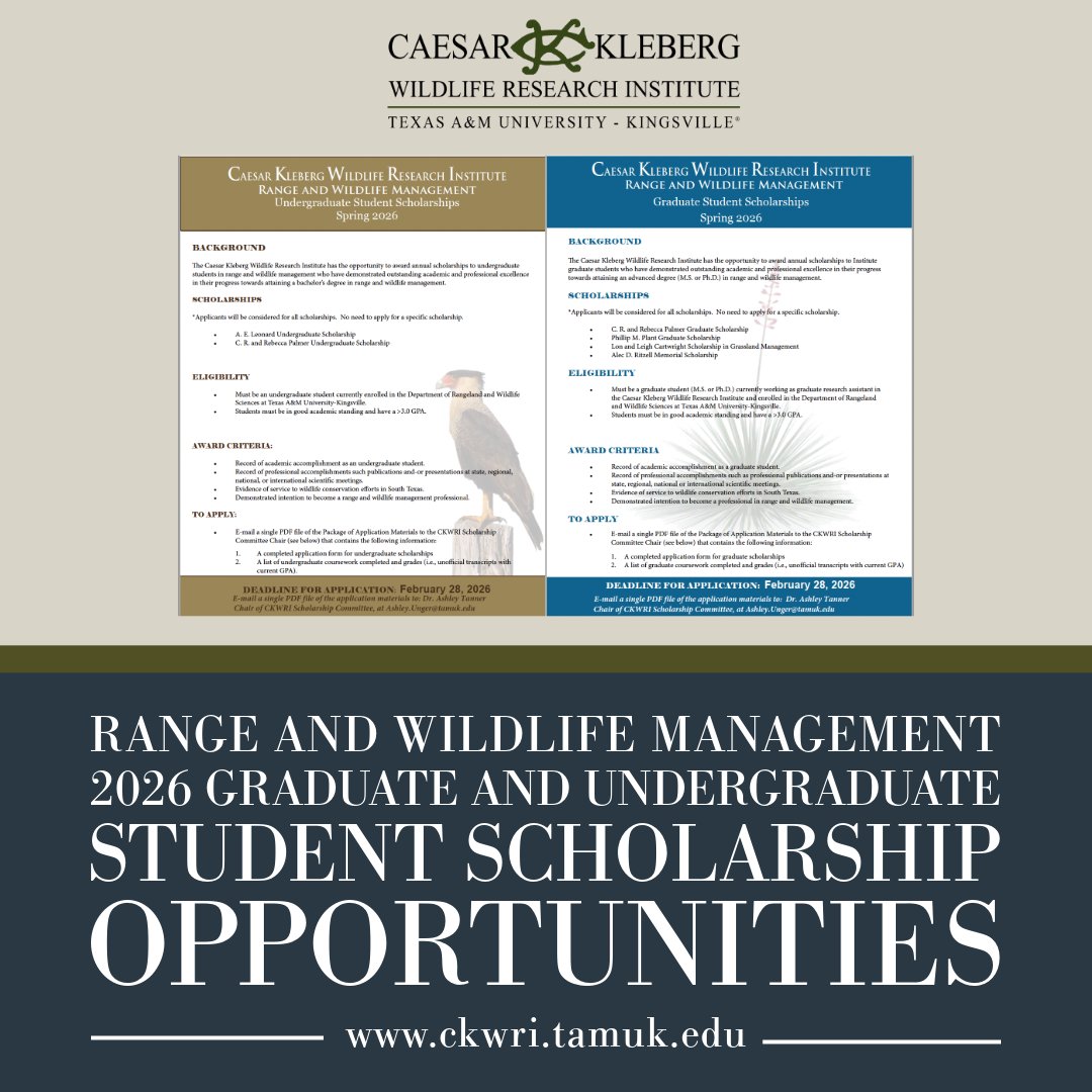 Caesar Kleberg Wildlife Research Institute tweet media