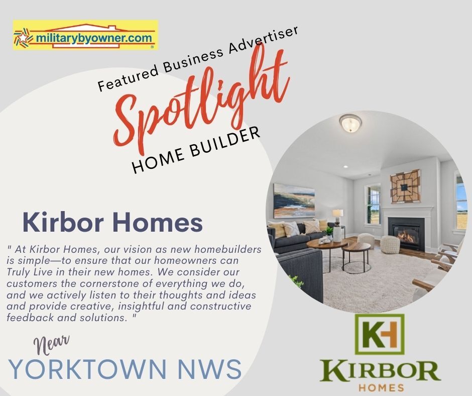 militarybyowner's tweet image. Find your new home with Kirbor Homes, new home construction near Yorktown Naval Weapons Station. 

#newconstruction #YorktownVA #HamptonRoads #homebuying. @KirborHomes