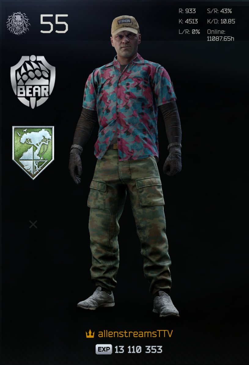 Trey24k's tweet image. 933 PMC raids
200 arena matches
Kappa
Savior Ending
Prestige
Hideout Filter running daily

NO MAX STRENGTH OR ENDURANCE

PLEASE FIX SKILL LEVELING @nikgeneburn @bstategames