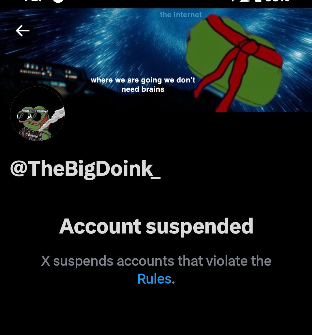 MojoResin's tweet image. I've know Doinks for awhile now, and he's always been edgy. But a permaban for a hotdog meme? Ghey and retarded af. #FreeDoinks 🤘🏻🐸🔥