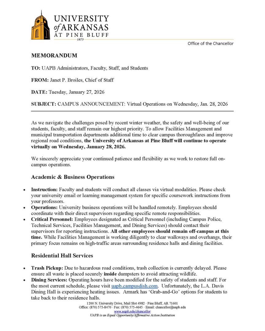 UAPB Official tweet media