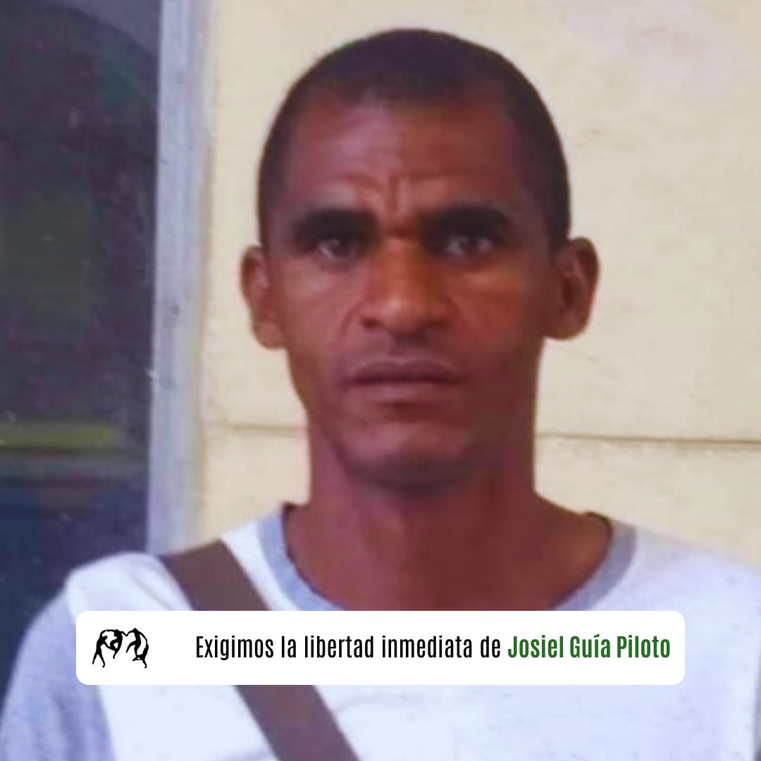 Josiel Guía Piloto cumple una condena de siete años de prisión por el delito de “propaganda contra el orden constitucional”, una figura penal utilizada de forma recurrente en Cuba para castigar expresiones críticas.

Fue detenido el 14 de febrero de 2023 y permanece recluido en