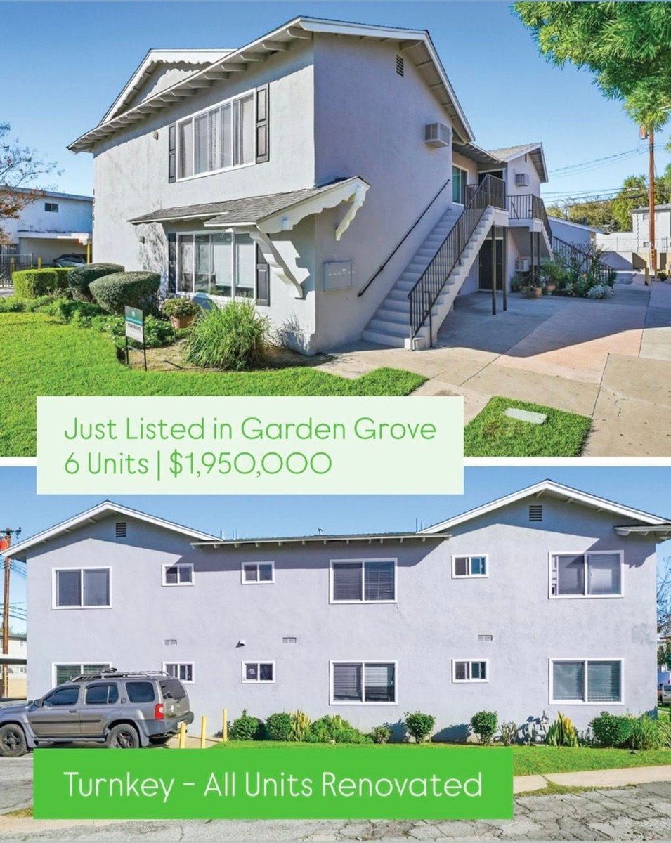 We just listed this turnkey 6-unit asset in Garden Grove.

Major capital improvements including renovated interiors. Amenities include covered parking and on-site laundry.

If you’d like more information, please reach out to Amanda Fielder or send me a DM