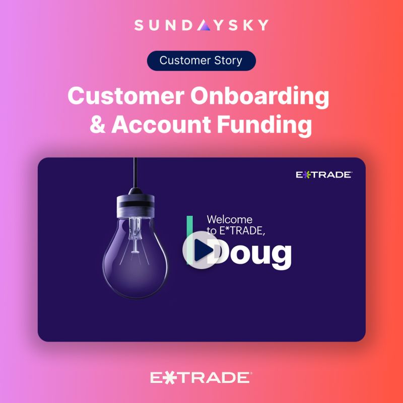 sundaysky's tweet photo. 📈 E*TRADE elevates customer onboarding with personalized.
By using SundaySky, they help new customers understand options, tools, and what to do next 🚀
Explore the full story and see the impact for yourself: https://t.co/1HLd8CBMvr https://t.co/OsmiS00vyl