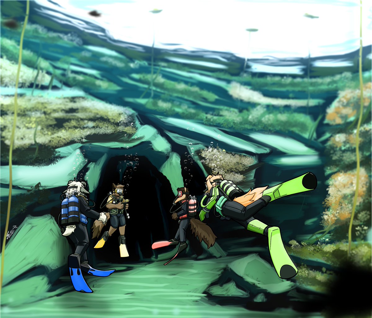 cave exploring [commission]

#scubadiving #Furry #Furryartwork #digitalart #Furryart  #Scubaing #cenote