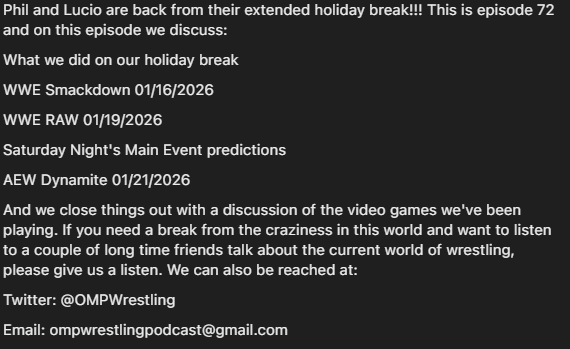 Phil and Lucio are back from their holiday sabbatical with Episode 72 of Oh My Pod(cast)!! You can listen here:

Spotify: open.spotify.com/episode/6jSX1a…

Apple Podcasts: podcasts.apple.com/us/podcast/oh-…