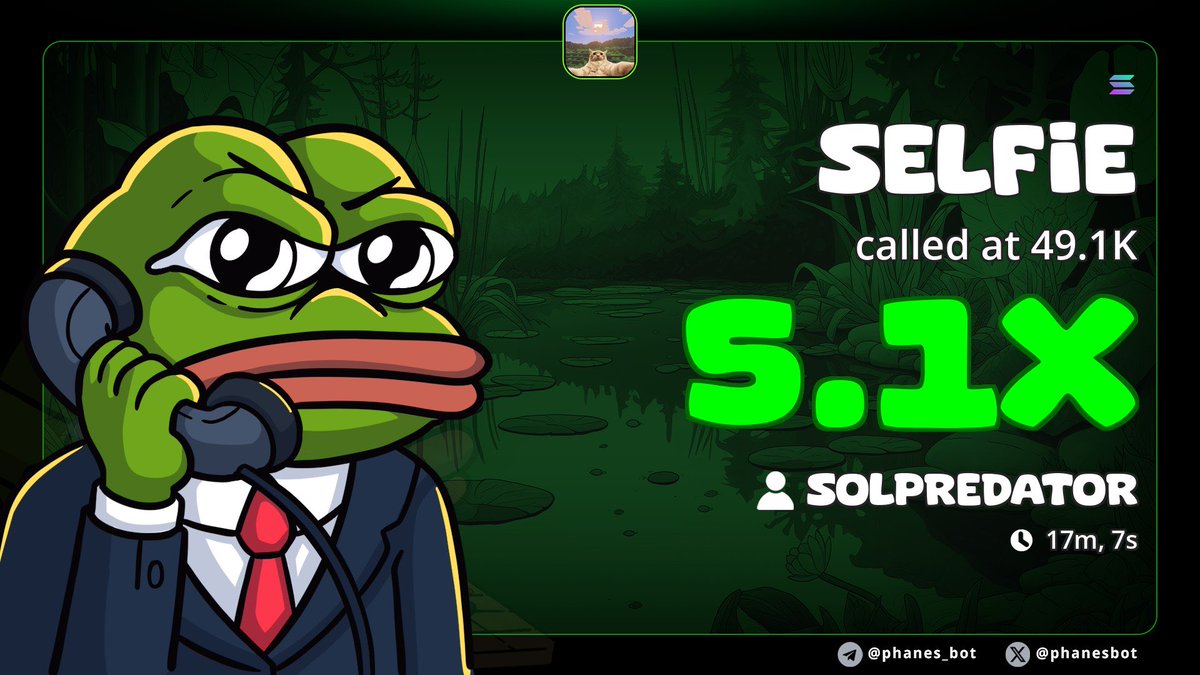 SolPredator01's tweet image. $SELFIE called at 49.1k
5.1x delivered 
More setups ahead 🔥🚀

#helevier #LovelslandUK #Crypto #Sol
#DOGE #memecoins #zeudiners #USA