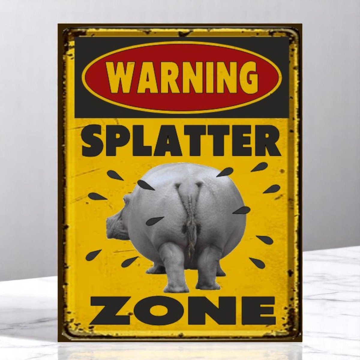 arlissbryant's tweet image. Warning Splatter Zone Metal Sign – Handmade in Two Sizes tuppu.net/95ddb581 #kitchenconnection #Etsy #HandmadeSign