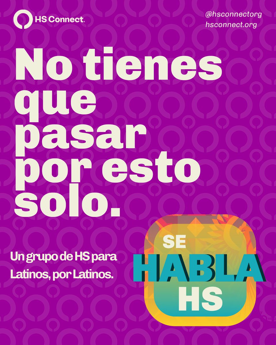 HSConnectOrg's tweet image. Se Habla HS - un grupo de apoyo de HS para hispanohablantes, por hispanohablantes 💕.
Encontraste tu espacio seguro para hablar, compartir y apoyarnos en comunidad. No tienes que pasar por esto solo.

🌺 Registrate: zoom.us/meeting/regist…

#HSConnect #HidradenitisSuppurativa