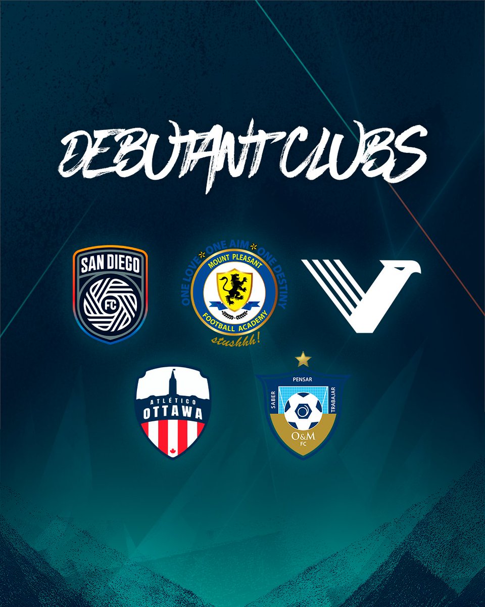 TheChampions's tweet image. Five clubs set for their first ever Champions Cup appearance ✅

San Diego🇺🇸
O&amp;amp;M 🇩🇴
Atlético Ottawa 🇨🇦
Vancouver FC 🇨🇦
Mount Pleasant 🇯🇲
