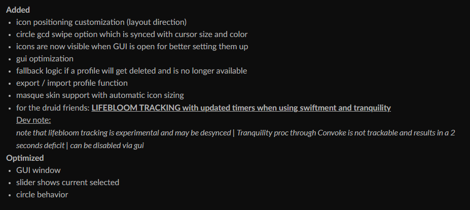 JayEdelJay's tweet photo. Huge changes and functions for it:
https://t.co/YJXKGbn437

#worldofwarcraft #cursorcooldown #cdtracking #wow #addon https://t.co/QzeAoPoYhK