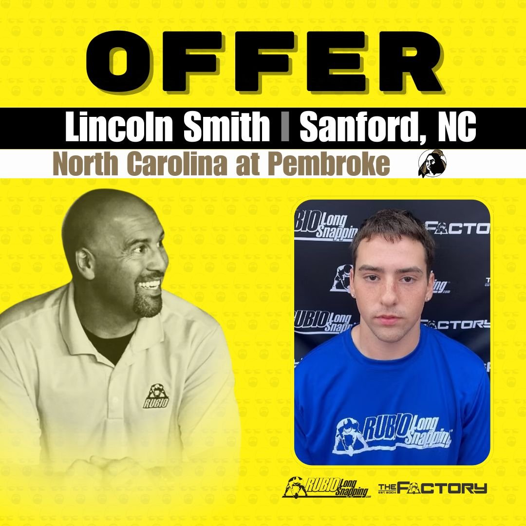 TheChrisRubio's tweet photo. SHOWTIME!!!

Rubio Long Snapper Lincoln Smith (NC, 2026) has picked up an offer to…

#RubioFamily | #ToeTheLine https://t.co/dFO2PDh4zP