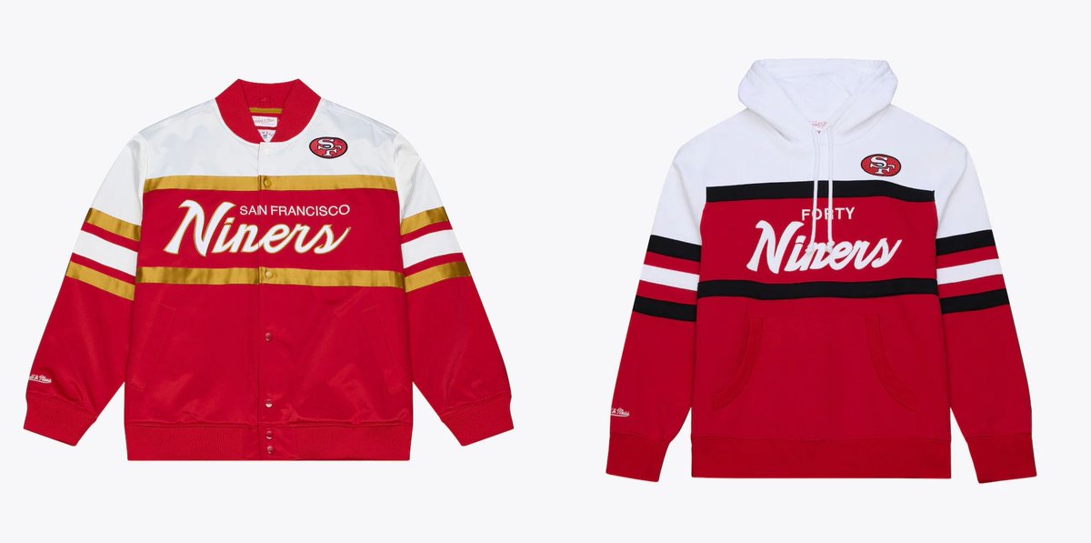 🚨NOW AVAILABLE🚨
🏷️Get 10% off w/promo code STP20173CAG

Mitchell &amp; Ness San Francisco 49ers Head Coach Lightweight Full-Snap Satin Jacket- 49ers.pxf.io/raj30v

Mitchell &amp; Ness Head Coach Hoodie- 49ers.pxf.io/kOL3kL