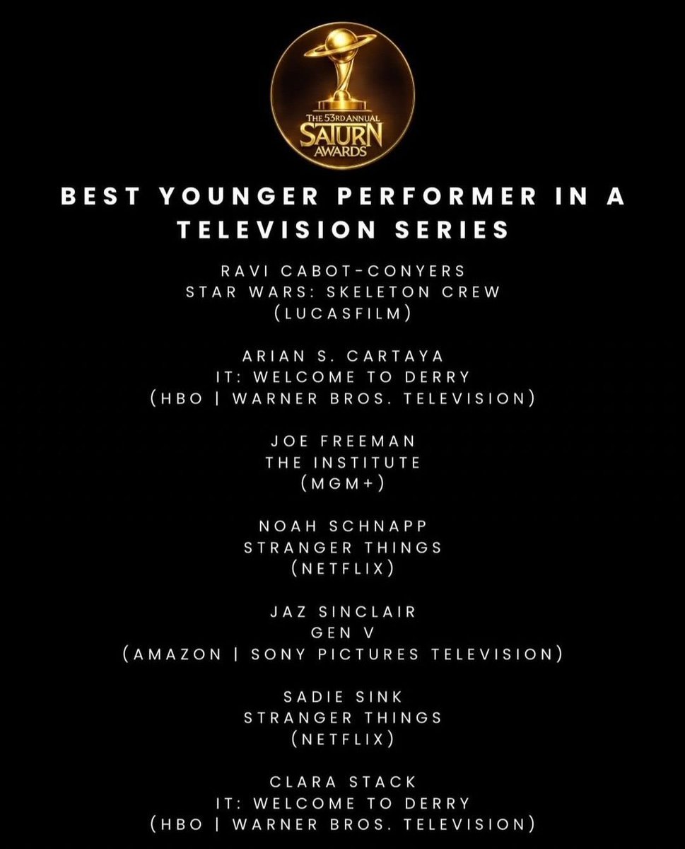 moviefriday89's tweet image. SADIE IS NOMINATED FOR HER PERFORMANCE IN STRANGER THINGS TO BEST YOUNGER PERFORMER IN A TELEVISION SERIES 
SHE DESERVES IT SO MUCH