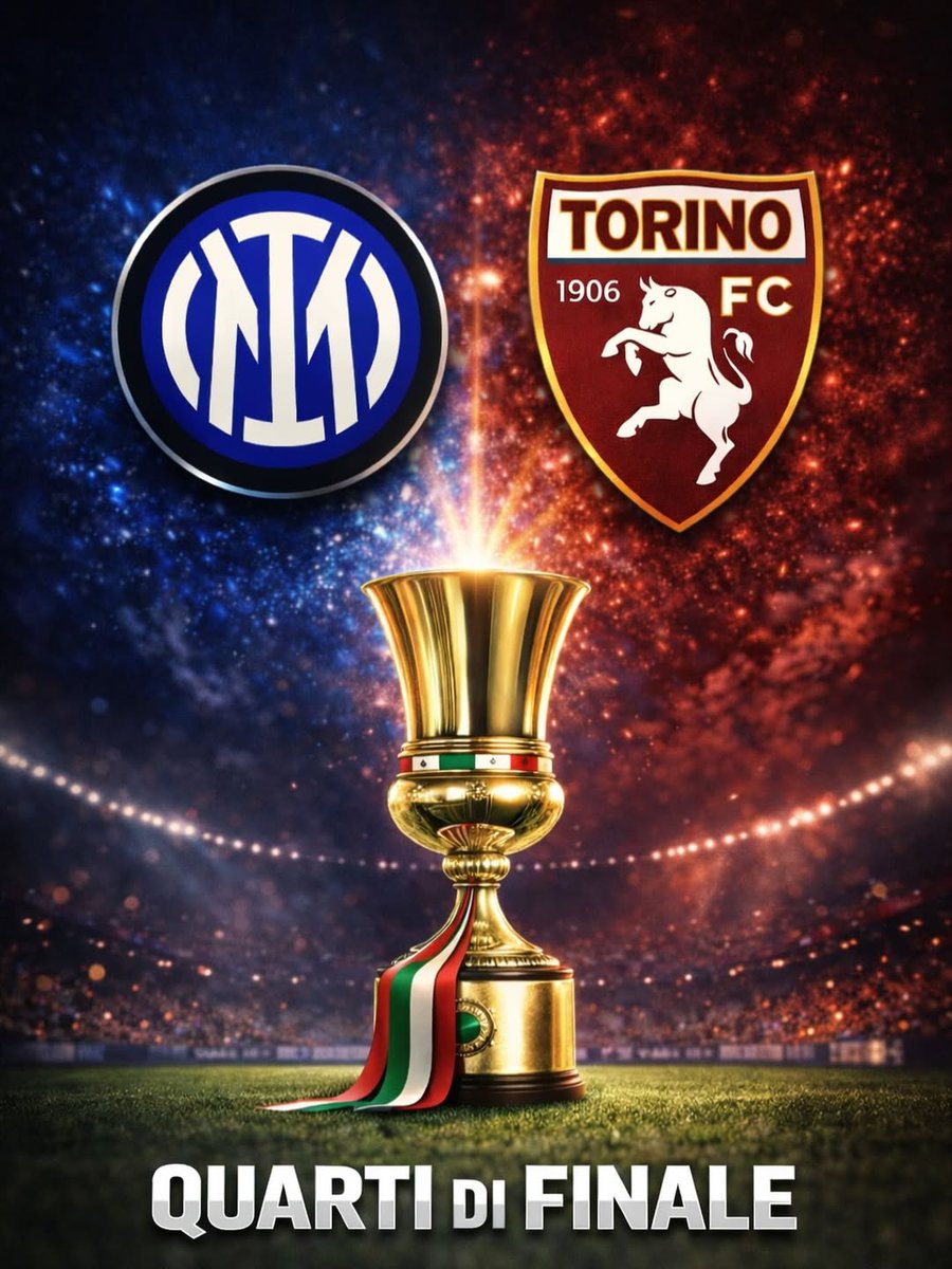 FC INTERNAZIONALE MILANO
⭐⭐ ⚫🔵 | <a href="/Inter/">Inter ⭐⭐</a>

🏆 Coppa Italia 2025/2026 ⚽

Quarti Di Finale
FC INTERNAZIONALE MILANO vs Torino FC

#IMInter #ForzaINTER #CoppaItaliaFrecciarossa ⚫🔵