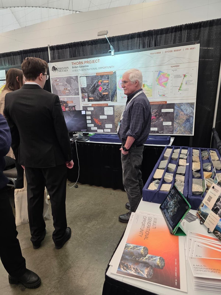 brixtonmetals's tweet photo. Inside the Brixton booth at the AME Roundup Core Shack.

Talking rocks, geology, and discovery potential.

📍 Booth 925 

TSXV: BBB | OTCQB: BBBXF 

#Copper #Gold #Silver #Exploration #Mining #CoreShack https://t.co/yrxgI2WdBf