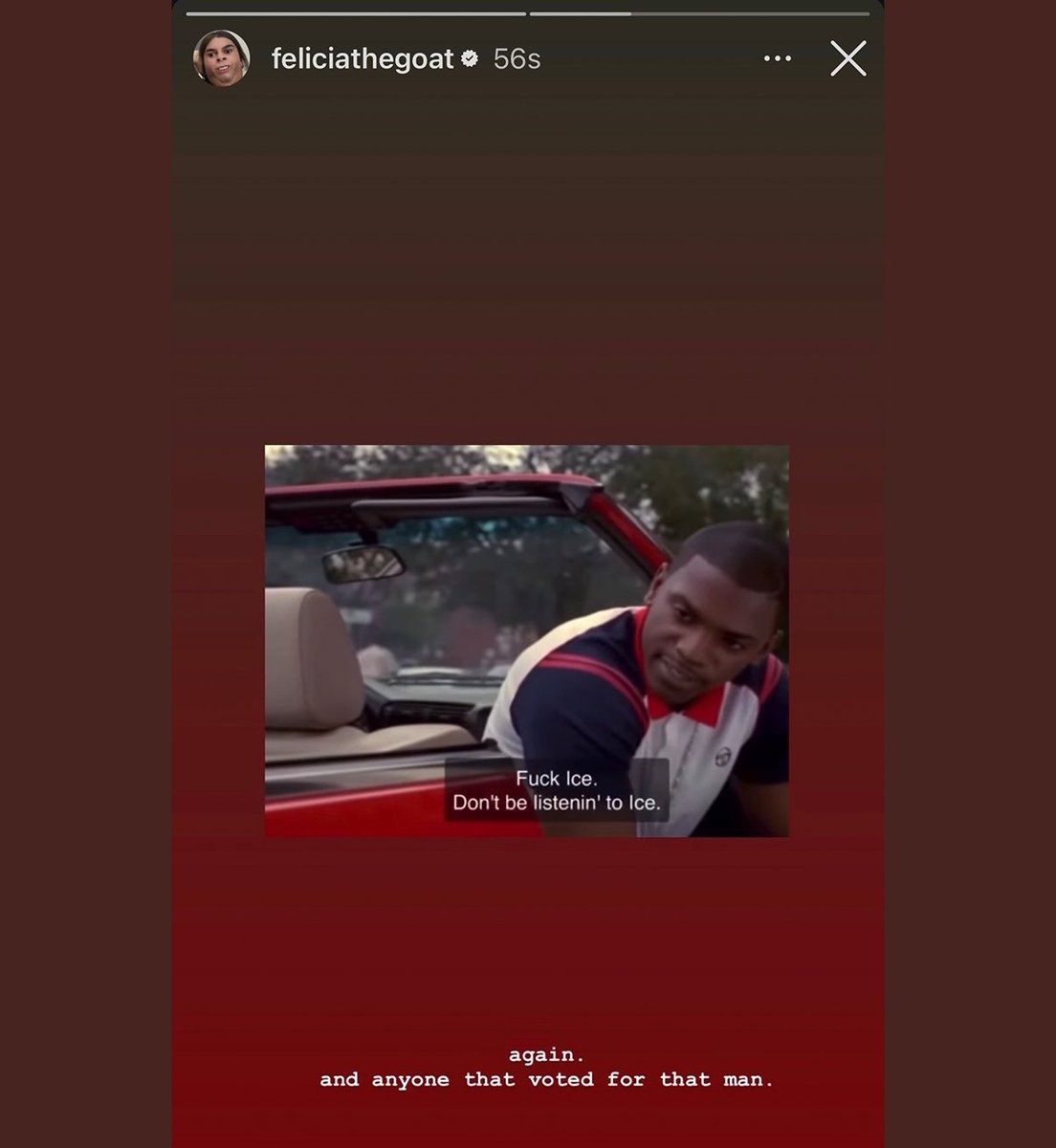 Kurrco's tweet photo. Tyler, The Creator speaks out against ICE and Donald Trump:

"[F*ck Ice.] again. and anyone that voted for that man." https://t.co/4tJGEkgsbO
