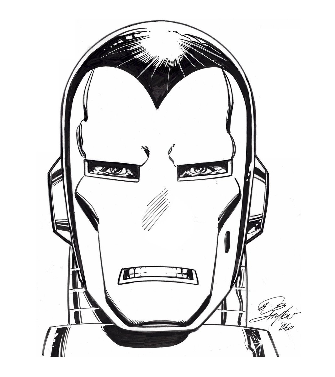 This recent 9 x 12 Iron Man head shot was commissioned by Aymeric Jamin for pick-up at my upcoming signing in Nice, France on February 27th at Alfa BD. alfa-bd.fr <a href="/Marvel/">Marvel Entertainment</a> <a href="/Iron_Man/">Iron Man</a>