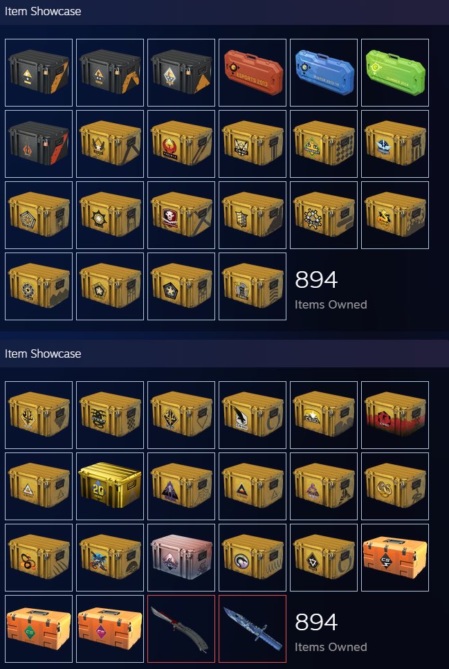McGavin_CS2's tweet photo. I did a little something l've wanted to do for years... I now own every @CounterStrike weapon case! https://t.co/dSaQUwgcdk
