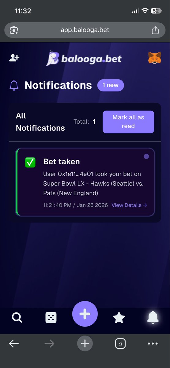Balooga is live!  Check out our #P2P #prediction #marketplace at app.balooga.bet

We’ve started with the #Superbowl , where the #seahawks take on the #patriots!