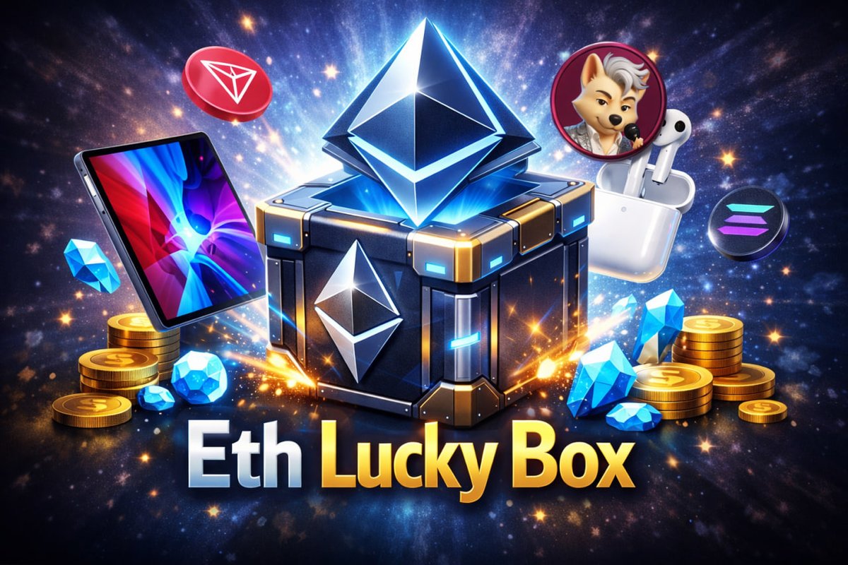 🎁 ETH BOX Open Announcement Unlock premium rewards inside ETH BOX Top  prizes include: *iPad Pro *AirPods *Up to 10 ETH 💎 🎯 Plus crypto rewards:  TRX, TEM, 8BALL, POL, JINDO, AXS,