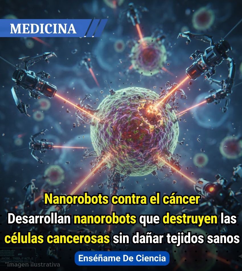 EnsedeCiencia's tweet photo. 🚨El objetivo de estos nanorobots es el de administrar medicamentos directamente en las zonas afectadas por el cáncer. Las pruebas realizadas en ratones con cáncer han demostrado resultados eficaces y esperanzadores. https://t.co/GpLt7TZMY3
