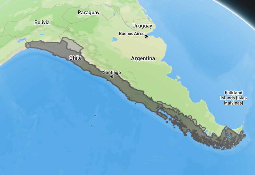 El Chile continental actual en relación a reclamaciones territoriales del pasado desde 1884 hasta hoy.

#MapasChile #HistoriaDeChile #FronterasDeChile #RelacionesInternacionales