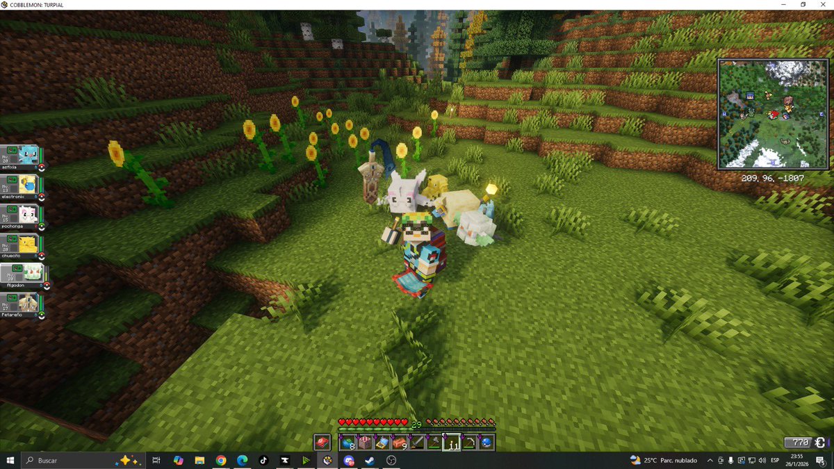 Ya vamos a empezar nuestro segundo día en Cobblemon Turpial.
Quiero conseguir un bichito volador si sabes como puedo hacerlo no dudes en venir a ayudarme 
Nos vemos 🥰❤️

twitch.tv/faardaay