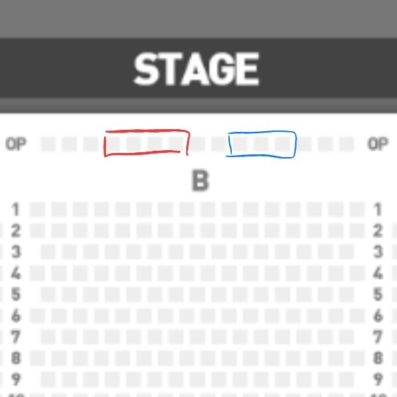 킹키부츠 동일회차 자리 교환
강홍석 이재환

2/14 토 낮공
저: OP 파란구역 중 하나
😇: OP 빨간구역

각자 표 찾고 자리만 바꿔 앉기 희망합니다
맘찍 후 디엠주세요!!
