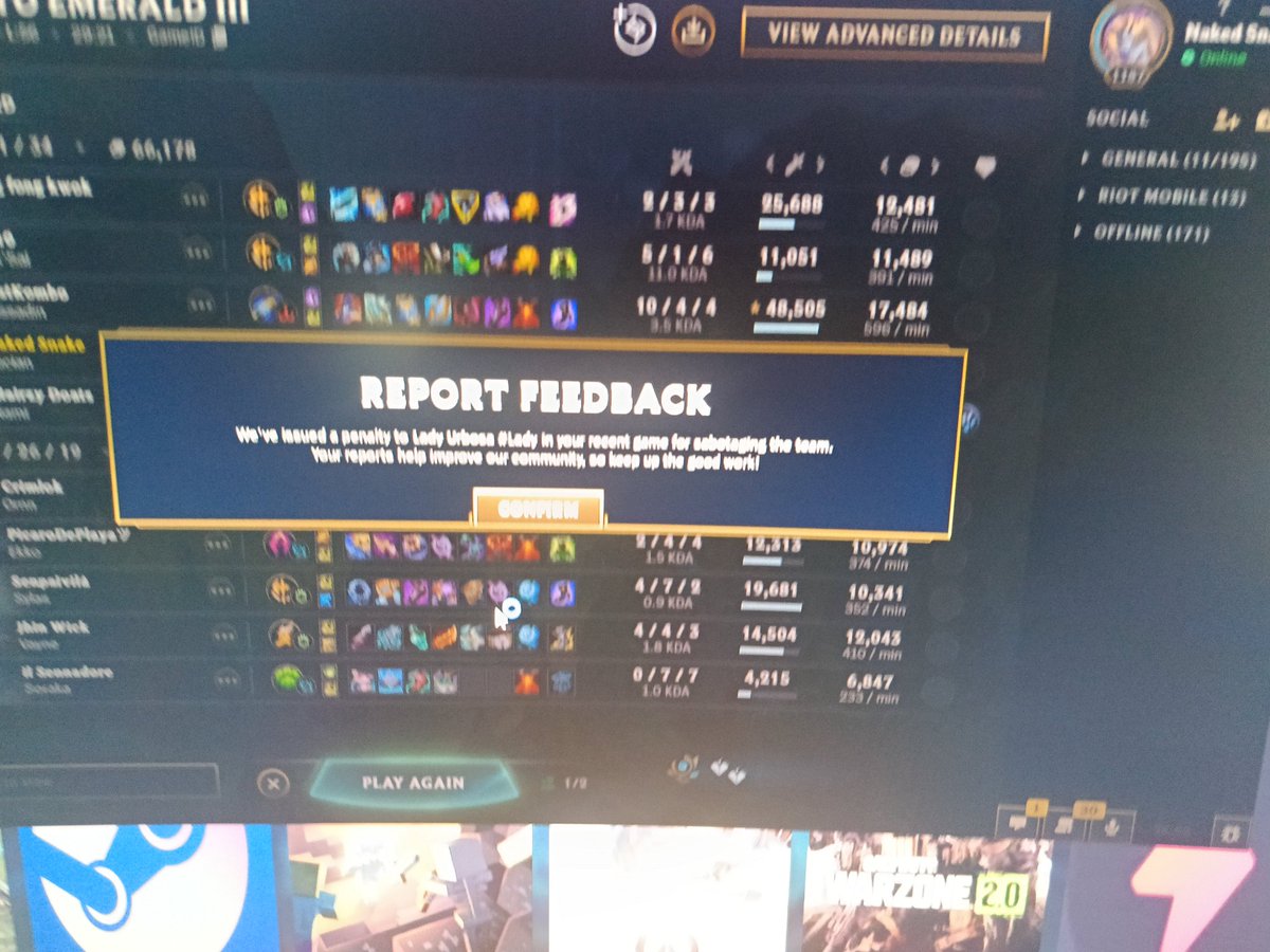 Vaynegod1995's tweet photo. @RiotPabro Dear Paul and drew please fix the damn ranked queue lobby by delete smurf uwu type I'm tired from emerald elo and can't climb cuz of those people are not getting Perma and boosting uwu type https://t.co/6l39bBM83b
