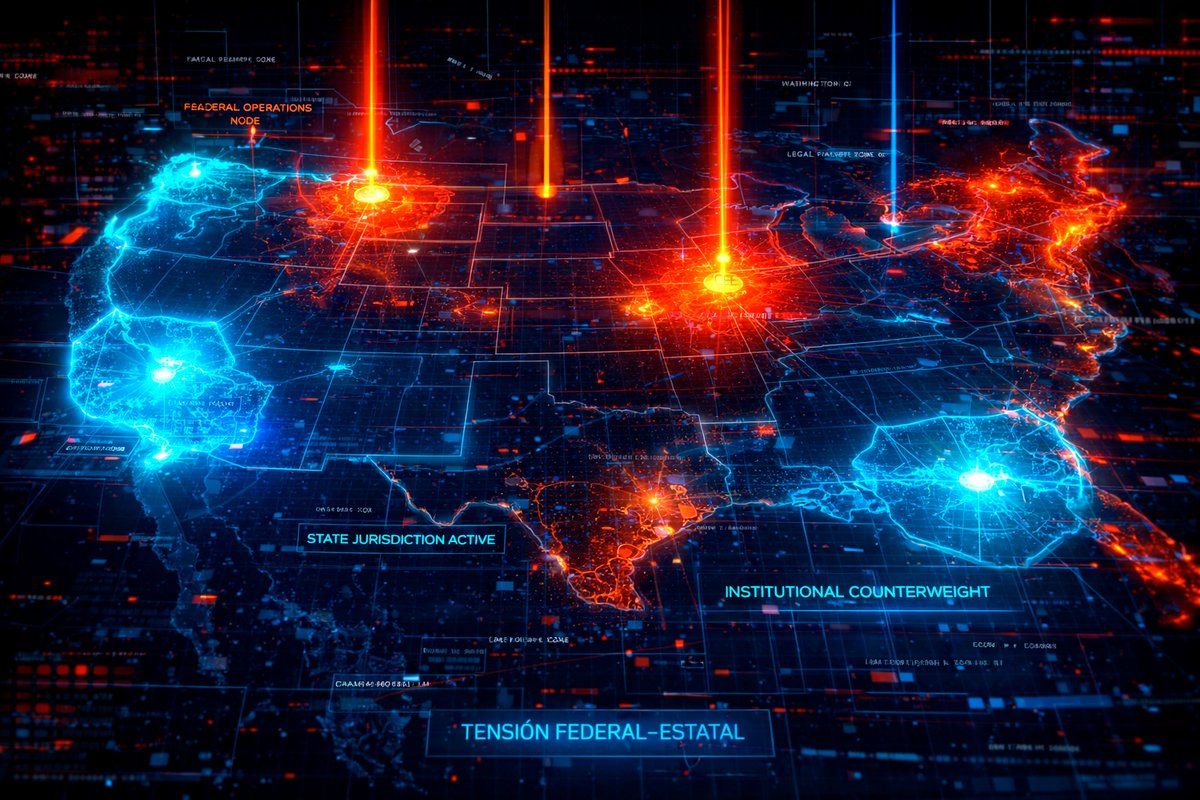 MilXIV's tweet photo. ⧉ INFORME DE ANÁLISIS ESTRATÉGICO
PROTOCOLO DELTA · ARCHIVO DE RESPUESTAS ESTATALES

⬢ ZONA:
Estados Unidos · Espacio interno

⊕ EVENTO:
Respuesta de autoridades estatales y locales ante despliegue de ICE y tiroteos en Minneapolis.

▢ CLASIFICACIÓN:
S-4 · Respuesta institucional multisectorial

◆ OPERADOR PRESENTE:
0317 · Observación ampliada

🕸 CONTEXTO

• En enero de 2026, durante la operación de control migratorio denominada Operation Metro Surge, agentes del Servicio de Inmigración y Control de Aduanas de EE. UU. (ICE) y de la Patrulla Fronteriza han estado desplegados en Minneapolis realizando redadas migratorias que han derivado en al menos dos tiroteos mortales contra ciudadanos estadounidenses.

• Estas muertes, incluida la de Alex Pretti y la de Renée Good, han desatado protestas masivas y choques entre operadores federales y autoridades civiles locales, generando un punto de fricción profundo en el federalismo estadounidense.

֎ RESPUESTAS DE LAS AUTORIDADES ESTATALES

Minnesota (Gobierno y autoridades locales)

• El gobernador Tim Walz ha condenado la violencia, ha enfatizado la importancia de la documentación independiente del uso de fuerza y ha activado la Guardia Nacional para apoyar a la policía local ante potenciales confrontaciones.

• El fiscal general de Minnesota, Keith Ellison, ha informado demandas contra el Departamento de Seguridad Nacional para impedir la destrucción de pruebas y limitar la operación federal en el estado.

• El alcalde de Minneapolis ha reforzado la cooperación con fuerzas de seguridad locales y ha exigido transparencia sobre la actuación federal.

Esta respuesta estatal se centra en restaurar el orden público, asegurar transparencia y salvaguardar la jurisdicción local frente a una intervención federal percibida como desbordada.

Washington (Administración estatal)

• El gobernador Bob Ferguson y el fiscal general Nick Brown han denunciado públicamente lo que califican como acciones “inconstitucionales” y “fuera de control” por parte de agentes del ICE durante la operación en Minnesota.

• En respuesta, han emitido una carta conjunta al Secretario de Seguridad Nacional (DHS) advirtiendo que el estado no permitirá violaciones del debido proceso, incluida la entrada forzada a domicilios sin orden judicial, y se preparan para tomar medidas legales si operadores federales actúan de forma similar en Washington.

• Además, han integrado al jefe de refugiados del estado en un “subcomité de inmigración” para coordinar respuestas anticipadas en caso de una escalada.

Este marco representa un enfoque de defensa legal y administrativa de las competencias estatales frente a operaciones federales con potencial de escalamiento.

■ DINÁMICA FEDERAL–ESTATAL

Las respuestas de Minnesota y Washington ilustran dos estrategias institucionales que convergen:

🟐 Contención y documentación.

Estados Unidos opera con mecanismos duales: las demandas judiciales buscan limitar la actuación federal desde el derecho administrativo, mientras que Guardias Nacionales y fuerzas estatales mantienen presencia para evitar estallidos de violencia.

🟐 Aviso preventivo y legal.

Las autoridades de Washington han emitido advertencias claras basadas en derechos constitucionales y límites de la actuación federal, enviando señales de que habrá responsabilidad legal estatal en caso de acciones similares en su jurisdicción.

🟐 Narrativa de legitimidad.

Donde el gobierno federal ensambla justificaciones de seguridad, las autoridades estatales articulan una narrativa de defensa de derechos, límites legales y orden constitucional, intentando neutralizar la percepción de legitimidad exclusiva del despliegue federal.

✺ IMPACTO OBSERVABLE

El choque de marcos normativos (federal vs. estatal) ha:

• Incrementado la visibilidad de las tensiones constitucionales en EE. UU.

• Acelerado litigios que podrían modificar los límites de intervención federal en materia de inmigración.

• Provocado repliegues tácticos (como el retiro de algunos agentes fronterizos de Minneapolis). 

• Generado apoyos y rechazos políticos que trascienden las líneas partidistas tradicionales, incluso entre republicanos críticos del despliegue en Minnesota.

⁂  RIESGO IMPLÍCITO

La confrontación estructural entre autoridades federales y estatales deja un espacio de incertidumbre legal y operacional que puede:

• Debilitar la coordinación policial interjurisdiccional.

• Favorecer escaladas tácticas locales en ausencia de mecanismos claros de mediación.

• Profundizar la percepción de una Administración federal que opera más allá de los controles locales y del debido proceso.

⚔︎ DIAGNÓSTICO

La respuesta de estados como Minnesota y Washington representa una fase de contrapeso institucional activo, no meramente reactivo.

Este fenómeno ilustra cómo autoridades subnacionales pueden erigir barreras legales y políticas contra decisiones federales percibidas como desbordadas o inconstitucionales.

⚄ REGISTRO DE CIERRE · ARCHIVO DELTA

★ ESTADO: Documentado.

✴︎ NIVEL DE RIESGO: Institucional – Alto.

✮ ACCIÓN: Observación continua – Seguimiento legal y político.

△ EJE DELTA – ⌬ Dirección Operativa

#ED0317 #EjeDelta #ProtocoloDelta #AnálisisEstratégico #ICE #ContrapesoInstitucional