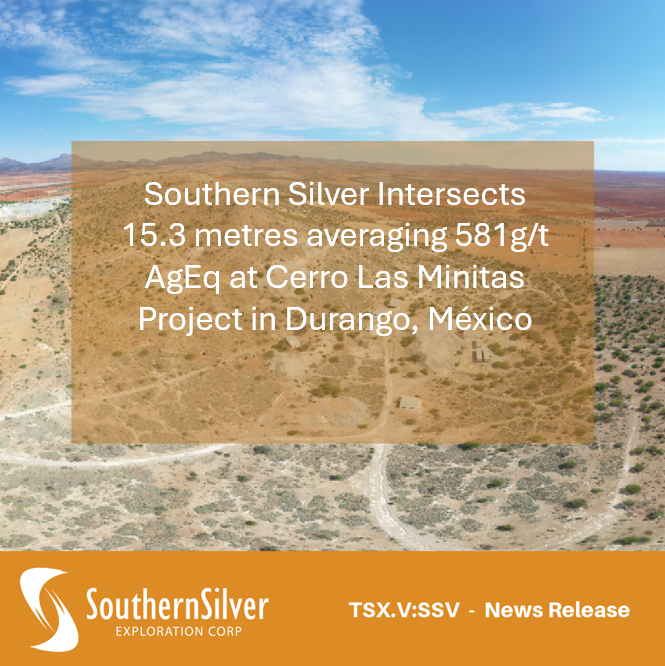 Southern Silver (TSX.V: SSV) reports assays from an additional 4 holes which tested the recently acquired Puro Corazon claim and returned thick intervals of high-grade and strongly silver-enriched polymetallic mineralization. Details here: bit.ly/4qGU13d
