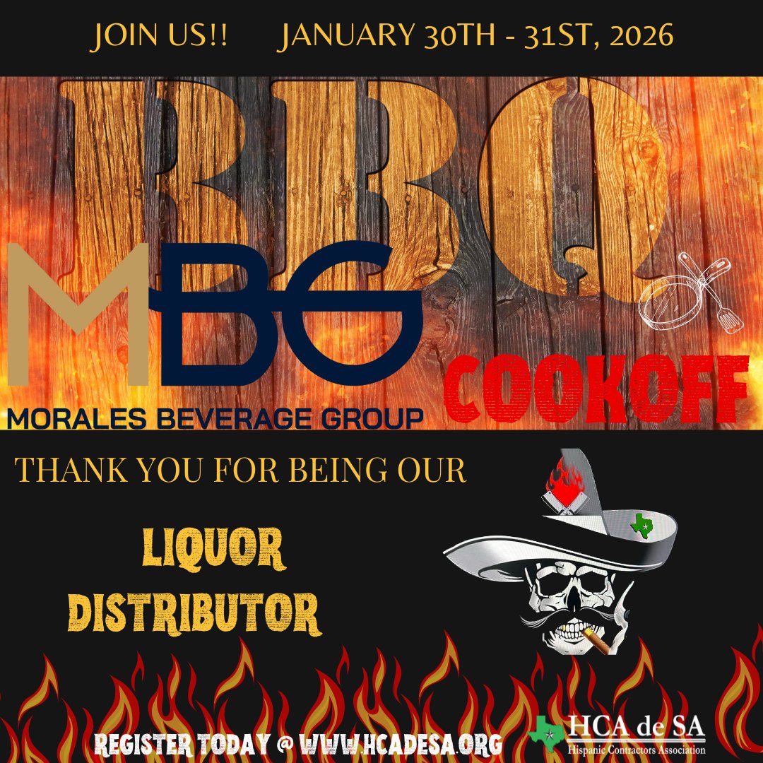 Thank you to
Morales Beverage Group
&amp;
E Mortgage Capital
for being our 9th annual LIQUOR SPONSORS for our 2026 Rodeo Bar B Que Cook-Off &amp; Private Party!

 Buy your wristbands hcadesa.org

Proceeds from this event will be donated to
KA$H FOR KIDS.
