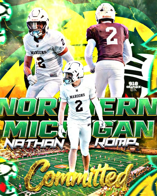 TheD_Zone's tweet photo. Menominee 2026 WR/CB Nathan Komp has committed to Northern Michigan

https://t.co/qMTFpn4VUH https://t.co/UfBu9L8nMy