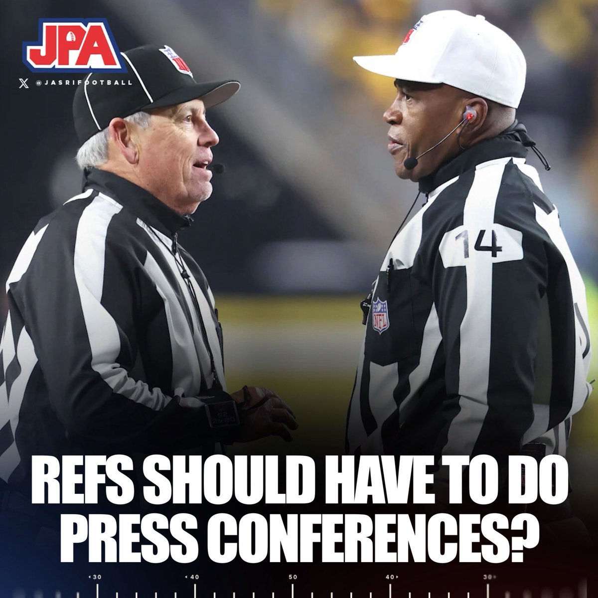 jasrifootball's tweet image. An amazing idea: Ravens LB Kyle Van Noy thinks NFL referees should be required to do press conferences after games, he said on @PatMcAfeeShow 

“I think refs should do press conferences after games. Just like players and coaches. They should have to go to the podium and walk they…
