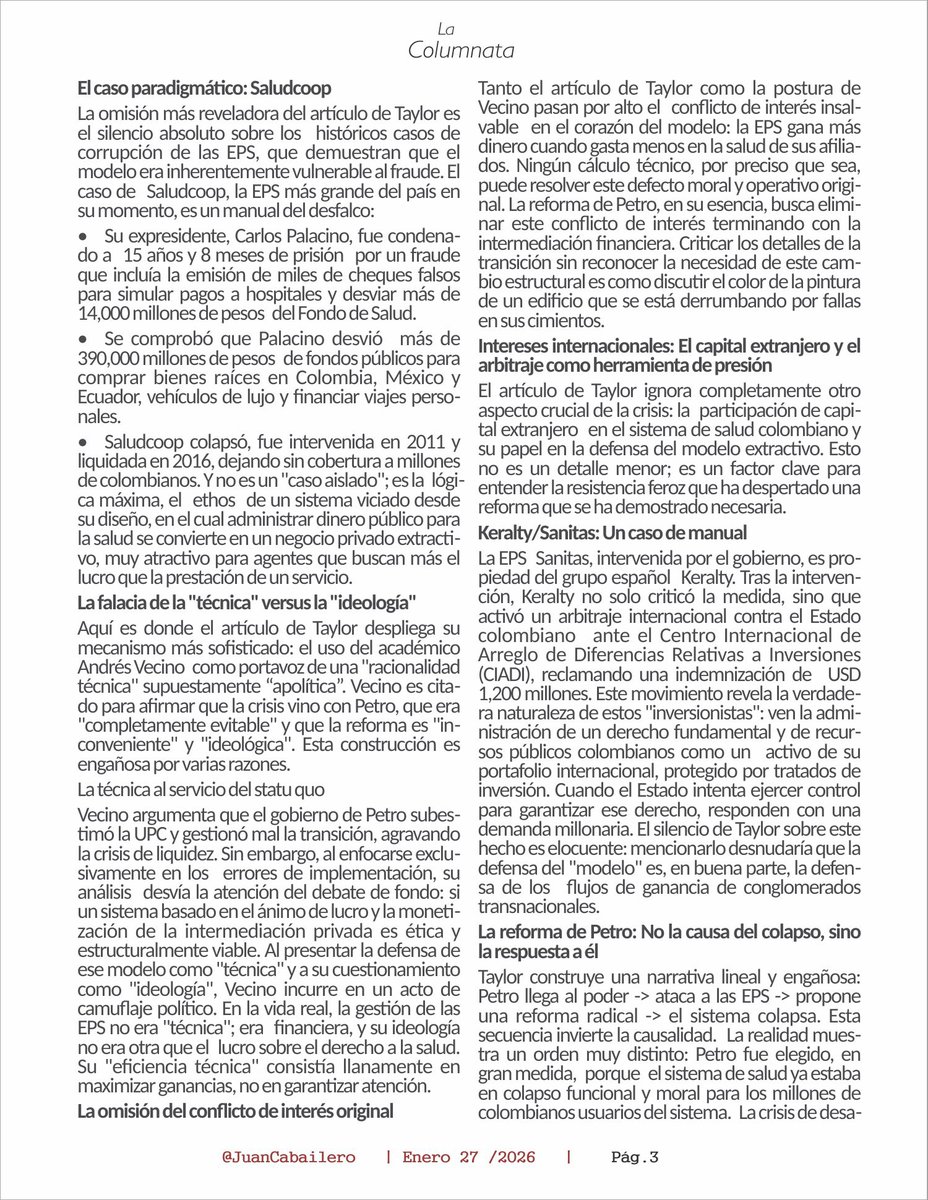 JuanCabaIlero's tweet image. Manipulación en las entrañas del The British Medical Journal: Las Mentiras de Luke Taylor
#LaColumnata @JuanCabailero
Pág 3-4
#LosDanieles #SalarioVitalDigno #ReformaALaSalud #BritishMedicalJournal #BMJ #losdanieles
@PetroGustavo @GustavoBolivar #Minsalud