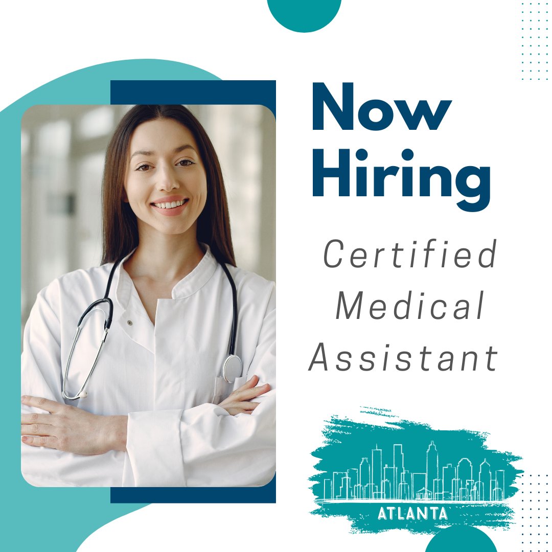 RGstaffingatl's tweet photo. 🚨 Now Hiring: Certified Medical Assistant (CMA) – Sandy Springs, GA | Full-time
Join our friendly ENT clinic! Room patients, assist exams &amp; provide top care. CMA required, 5+ yrs exp.

 candidates@rgstaffing.net
 https://t.co/VXsNnFgbV4

#MedicalAssistant  #RGStaffingAtlanta https://t.co/06l9rik2n5