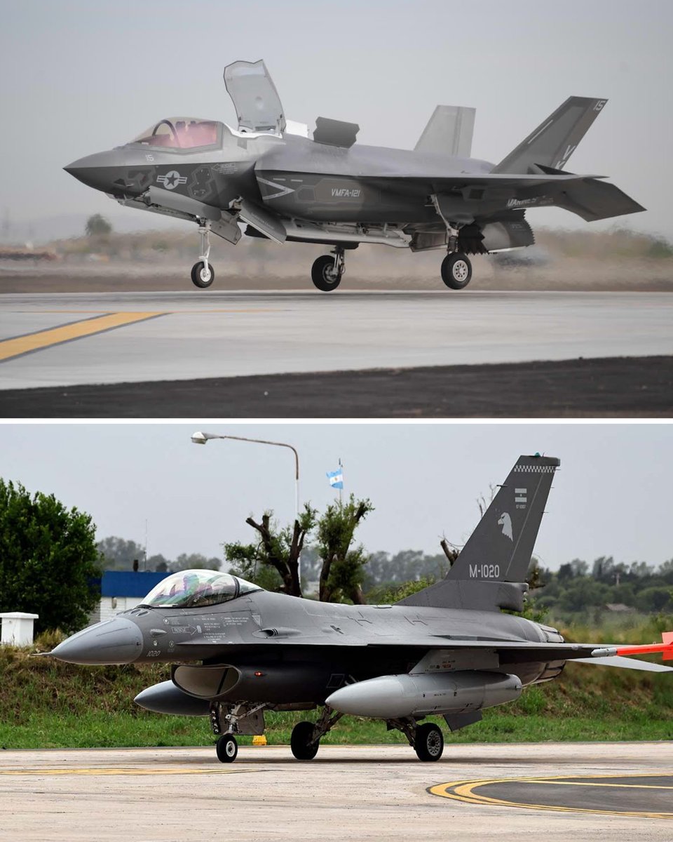 infomilitararg's tweet photo. Los f16 argentinos lucen el esquema "have glass V (5) absorbente de radar la misma pintura utilizada en el f35 lightning || https://t.co/TnwVXRs400