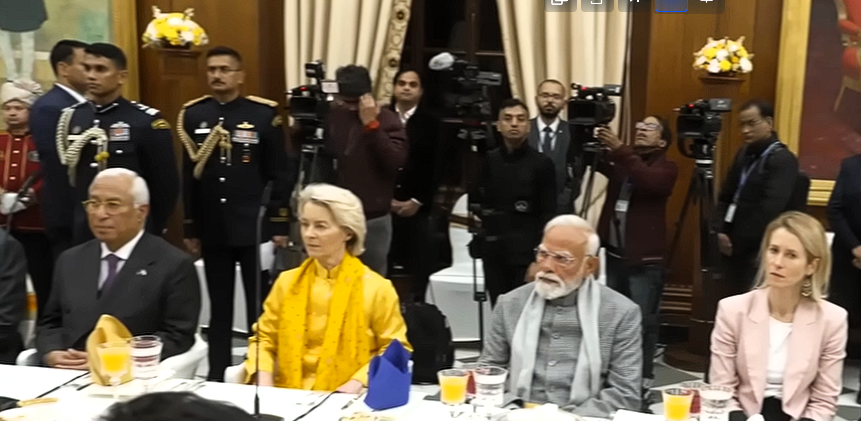 indiachamber's tweet photo. EU-India Free Trade Agreement signed. 

This landmark deal positions India at the center of global supply chains and opens powerful opportunities for global and U.S.-based businesses.

Experience the change, and engage with this seamless, generational and global transformation. https://t.co/zhOfzUypIy