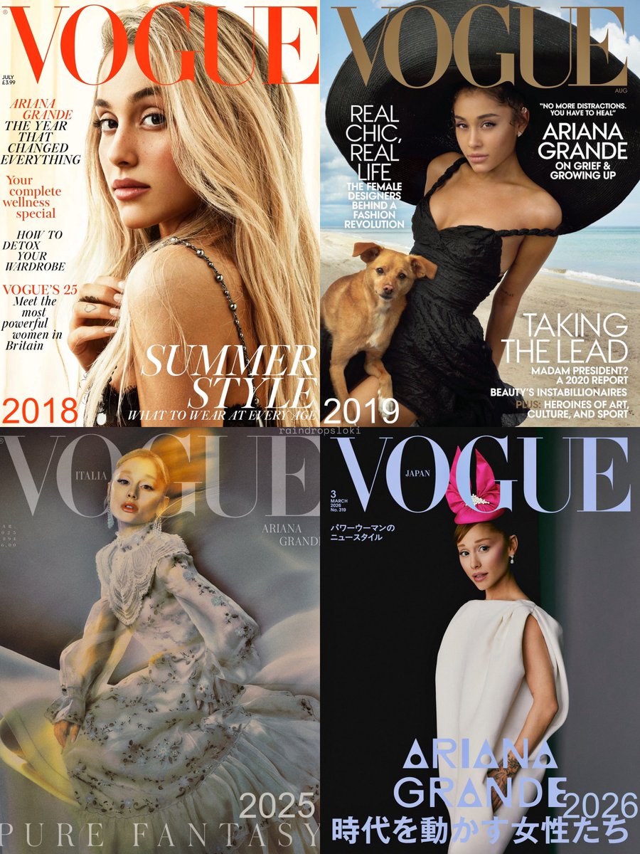 raindropsloki's tweet photo. ♡ ARIANA GRANDE x VOGUE https://t.co/HRQVvxakR0